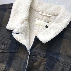 Rag & Bone Plaid Jean Shearling Jacket